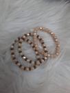 Conjunto pulseiras pedras bege Conjunto pulseiras pedras bege