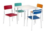Conjunto Quadrado Adulto Mesa Branca c/ 4 Cadeiras