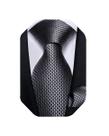 Conjunto quadrado de gravata e bolso DiBangu Woven Silk para homens