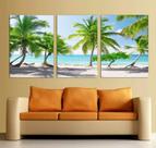 Conjunto Quadro Paisagem Praia Coqueiros"