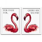 Conjunto Quadros 2pçs 40X60 Quero Ser Seu Par Moldura Branca Conjunto Quadros 2pçs 40X60 Quero Ser Seu Par Moldura Branca