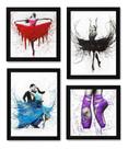 Conjunto Quadros Artes Decoração Studio De Dança