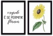 Conjunto Quadros Decorativos 2 peças 20x30 Girassol