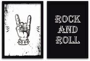 Conjunto Quadros Decorativos 2 peças 20x30 Rock and Roll