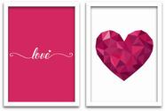 Conjunto Quadros Decorativos 2 peças 40x60 Love