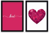 Conjunto Quadros Decorativos 2 peças 40x60 Love