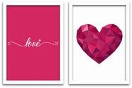 Conjunto Quadros Decorativos 2 peças 40x60 Love
