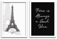 Conjunto Quadros Decorativos 2 peças 40x60 Paris