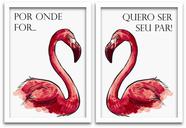 Conjunto Quadros Decorativos 2 peças 40x60 Quero ser seu Par