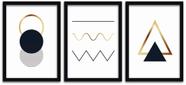 Conjunto Quadros Decorativos 3 pçs 40x60 Formas 3