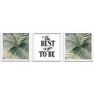 Conjunto Quadros Decorativos 3 peças 40x40 The Best