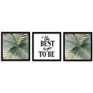Conjunto Quadros Decorativos 3 peças 40x40 The Best
