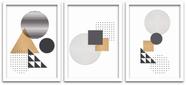 Conjunto Quadros Decorativos 3 peças 40x60 Formas 2