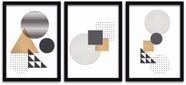 Conjunto Quadros Decorativos 3 peças 40x60 Formas 2