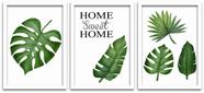 Conjunto Quadros Decorativos 3 peças 40x60 Home Folhas