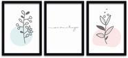 Conjunto Quadros Decorativos 3 peças MDF 20x30 Aconchego
