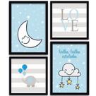Conjunto Quadros Decorativos 4 peças Menino Estrelinha