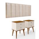 Conjunto Quarto 2 Mesas De Cabeceira Berlim Com Painel de Cabeceira De Cama queen 1,60cm ENVIA SOMENTE 01 KIT