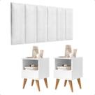 Conjunto Quarto 2 Mesas De Cabeceira Pix e1 cabeceira para cama casal 1,40 várias cores ENVIA SOMENTE 01 KIT