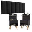 Conjunto Quarto Casal Cabeceira 1.60 e 2 Mesas De Cabeceira - Varias Cores - Compre Aqui