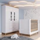 Conjunto Quarto de Bebê Berço 2 em 1 e Guarda-Roupa Sophia Espresso Móveis Conjunto Quarto de Bebê Berço 2 em 1 e Guarda-Roupa Sophia Espresso Móveis