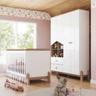 Conjunto Quarto de Bebê Berço 2 em 1 e Guarda-Roupa Yuri Conjunto Quarto de Bebê Berço 2 em 1 e Guarda-Roupa Yuri
