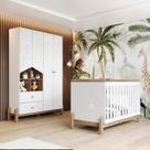 Conjunto Quarto de Bebê Berço e Roupeiro Ternura Conjunto Quarto de Bebê Berço e Roupeiro Ternura