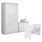 Conjunto Quarto de Bebê Completo México Branco Branco