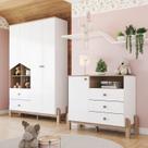 Conjunto Quarto de Bebê Guarda-Roupa e Cômoda Yuri Conjunto Quarto de Bebê Guarda-Roupa e Cômoda Yuri