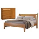 Conjunto Quarto de Casal Cama Queen Madeira Maciça e Cômoda 5 Gavetas Detalhes em Rattan Unique Conjunto Quarto de Casal Cama Queen Madeira Maciça e Cômoda 5 Gavetas Detalhes em Rattan Unique