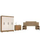 Conjunto Quarto de Casal Completo Virgina Amendola Off-White