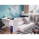 Conjunto Quarto de Solteiro Bicama com Baú e Escrivaninha 2 Gavetas Play Espresso Móveis Conjunto Quarto de Solteiro Bicama com Baú e Escrivaninha 2 Gavetas Play Espresso Móveis