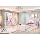 Conjunto Quarto Infantil Guarda Roupa 2 Portas Cômoda 3 Gavetas Lara e Cama Princesa Conjunto Quarto Infantil Guarda Roupa 2 Portas Cômoda 3 Gavetas Lara e Cama Princesa