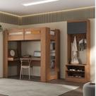 Conjunto Quarto Juvenil Completo com Beliche e Sapateira Addis Yescasa