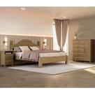 Conjunto Quarto Ouro Freijó: Cama Casal, Cômoda Sapateira e 2 Mesas Cabeceiras Madeira Pinus