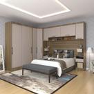 Conjunto Quarto Queen 7 Peças 8 Portas 5 Gavetas Paris Luciane Móveis Conjunto Quarto Queen 7 Peças 8 Portas 5 Gavetas Paris Luciane Móveis