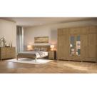 Conjunto Quarto Topázio Freijó: Guarda-Roupa 12 Portas, Cômoda, Cama Casal e 2 Mesas de Cabeceiras