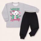 Conjunto Quentinho Moletom Infantil Blusa Estampada e Calça 1 a 3 Anos