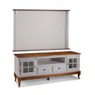 Conjunto Rack 60812 + Painel 50513 para Sala Pés Luiz XV 2 Gavetas 2 Portas e Nicho Linz Móveis