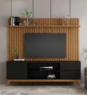 Conjunto Rack e Painel Ripado para Sala Berlim1.8 Home Luxo