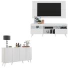 Conjunto Rack/painel /aparador Multimóveis Sofia Branco