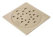 Conjunto Ralo com Fecho e Porta Grelha 10x10cm Bege