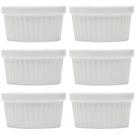 Conjunto Ramequins de Porcelana Classic Branca 7cm x 4cm - Lyor