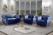 Conjunto Realeza Sofá com Poltronas Chesterfield Decoração