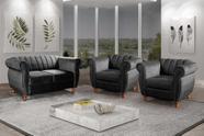 Conjunto Realeza Sofá com Poltronas Chesterfield Decoração