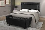 Conjunto Recamier Baú Cabeceira Cama Classic 160 cm Sapateira Puff Closet Nicho Organizador Decoração Banco Elegante Calçadeira Roupas Enxoval