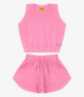 Conjunto Regata Com Shorts Malhão Fruit Rovi Kids Rosa Conjunto Regata Com Shorts Malhão Fruit Rovi Kids Rosa