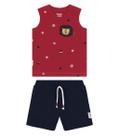 Conjunto Regata e Bermuda Leão Trick Nick Cor:VermelhoTamanho:G