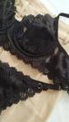conjunto renda preto com sutiã sem bojo, com aro de sustentação sexy delicado
