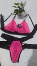 Conjunto rendado com tiras lateral G